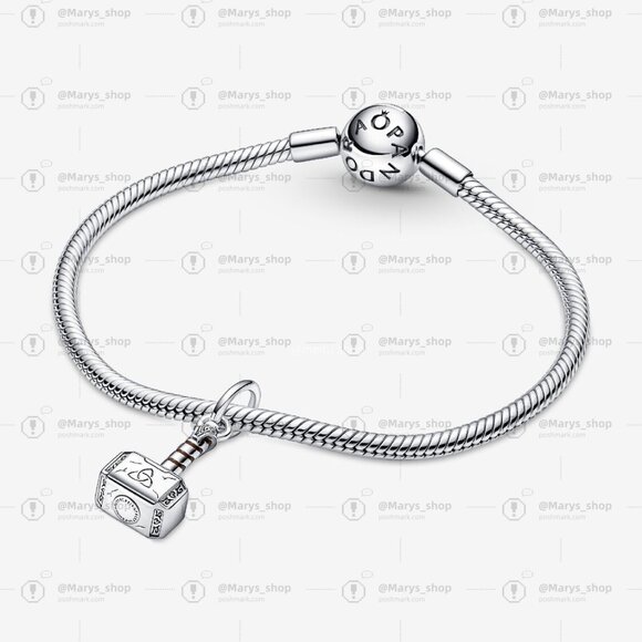 Pandora Marvel The Avengers Thor's Hammer Dangle Charm - Picture 4 of 5